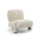 Fauteuil Restaurant Cafe Bar Et Horeca - Arya Chenille Gebloten Wit
